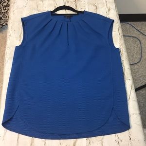 J Crew 8 Sleeveless Blouse Blue